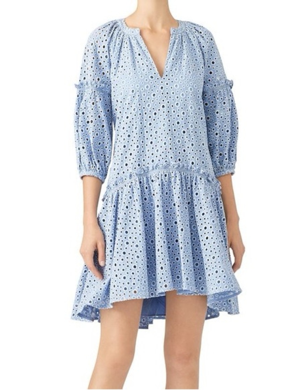 Prose & Poetry Dress Delaney 
Eyelet Light Blue Size XS